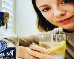 Caitriona Balfe consuming alcohol